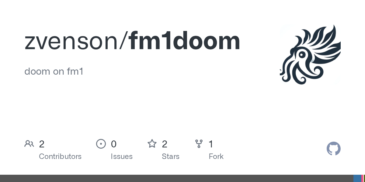 Превью репозитория FM-1 Doom · zvenson